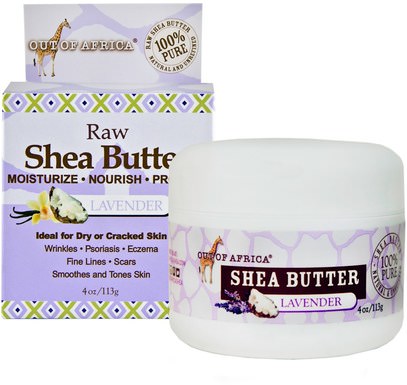 Out of Africa, Pure Shea Butter, Lavender, 4 oz (113 g) ,حمام، الجمال، كريمات اليد، الجلد