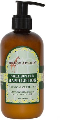 Out of Africa, Shea Butter Hand Lotion, Lemon Verbena, 8 oz (240 ml) ,حمام، الجمال، كريمات اليد، زبدة الشيا