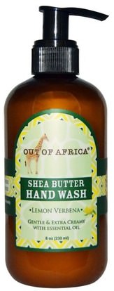 Out of Africa, Shea Butter Hand Wash, Lemon Verbena, 8 fl oz (230 ml) ,حمام، الجمال، الصابون