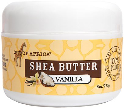 Out of Africa, Shea Butter, Vanilla, 4 oz (113 g) ,حمام، الجمال، زبدة الشيا