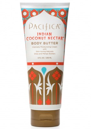 Pacifica, Body Butter, Indian Coconut Nectar, Shea and Mango Butters, 8 fl oz (236 ml) ,الصحة، الجلد، زبدة الجسم، زبدة الجسم