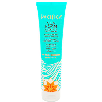 Pacifica, Complete Face Wash, Sea Foam, 5 fl oz (147 ml) ,الجمال، العناية بالوجه، الجلد، منظفات الوجه