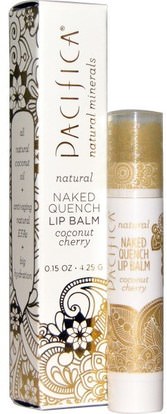 Pacifica, Naked Quench Lip Balm, Coconut Cherry, 0.15 oz (4.25 g) ,حمام، الجمال، العناية الشفاه، بلسم الشفاه