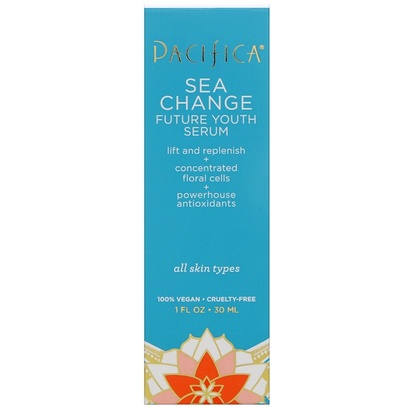 Pacifica, Sea Change, Future Youth Serum, 1 fl oz (30 ml) ,الجمال، العناية بالوجه، الجلد، اشراق العناية بالوجه