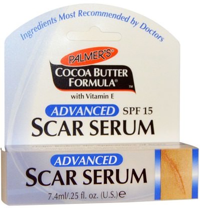 Palmers, Cocoa Butter Formula, Advanced Scar Serum, SPF 15.25 fl oz (7.4 ml) ,والصحة، والجلد، وعلامات التمدد ندوب، مصل الجلد