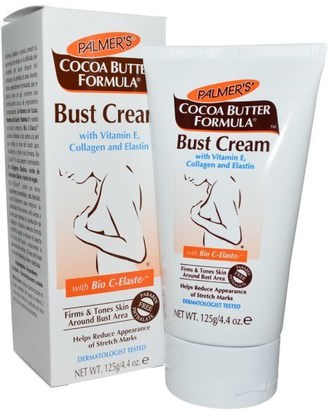 Palmers, Cocoa Butter Formula, Bust Cream with Bio C-Elaste, 4.4 oz (125 g) ,والصحة، والجلد، وتمتد علامات ندوب، زبدة الجسم