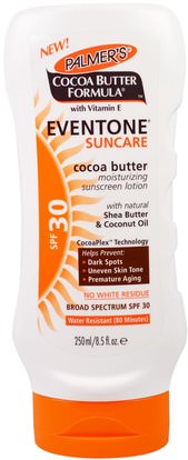 Palmers, Cocoa Butter Formula, Eventone, Suncare, Cocoa Butter Moisturizing Sunscreen Lotion, SPF 30, 8.5 fl oz (250 ml) ,حمام، الجمال، واقية من الشمس، سف 30-45