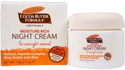 Palmers, Cocoa Butter Formula, Moisture Rich Night Cream, 2.7 oz (75 g) ,الصحة، الجلد، الكريمات الليل