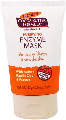 Palmers, Cocoa Butter Formula, Purifying Enzyme Mask, 4.25 oz (120 g) ,الجمال، أقنعة الوجه، السكر، أقنعة الفاكهة، أقنعة الطين