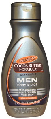 Palmers, Cocoa Butter Formula with Vitamin E, Body & Face, Men, 8.5 fl oz (250 ml) ,الجمال، رجل العناية بالبشرة، العناية بالوجه، الكريمات المستحضرات، الأمصال