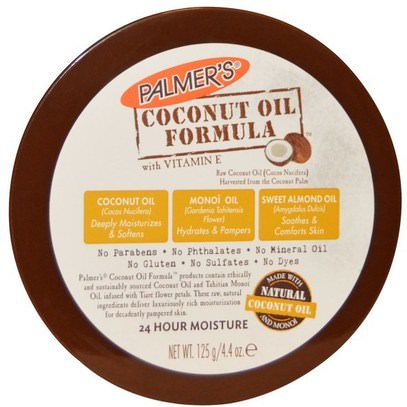 Palmers, Coconut Oil Formula, Body Cream, 4.4 oz (125 g) ,حمام، الجمال، زيت جوز الهند الجلد، غسول الجسم