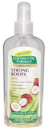 Palmers, Coconut Oil Formula, Strong Roots Spray, 5.1 fl oz (150 ml) ,حمام، الجمال، الشعر، فروة الرأس، الشامبو، مكيف، زيت جوز الهند