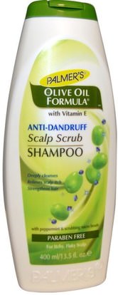 Palmers, Scalp Scrub Shampoo, Olive Oil Formula, Anti-Dandruff, 13.5 fl oz (400 ml) ,حمام، الجمال، الشعر، فروة الرأس، الشامبو، مكيف