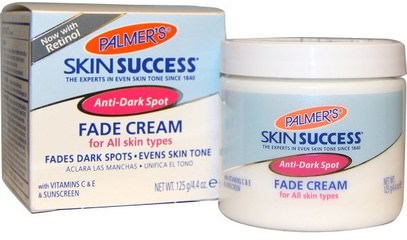 Palmers, Skin Success, Anti-Dark Spot Fade Cream, For All Skin Types, 4.4 oz (125 g) ,الجمال، العناية بالوجه، نوع الجلد فرط تصبغ الشمس تلف الجلد، اشراق العناية الوجه