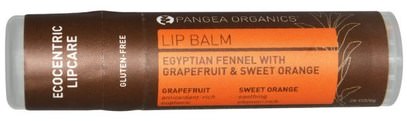 Pangea Organics, Lip Balm, Egyptian Fennel With Grapefruit & Sweet Orange.28 oz (8 g) ,حمام، الجمال، العناية الشفاه، بلسم الشفاه