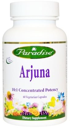 Paradise Herbs, Arjuna, 60 Veggie Caps ,الأعشاب، أرجونا