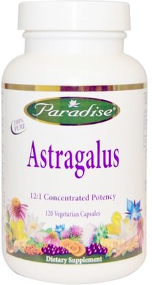Paradise Herbs, Astragalus, 120 Veggie Caps ,والصحة، والانفلونزا الباردة والفيروسية، الكاحل، والهضم والمعدة
