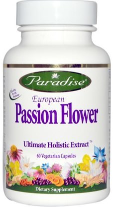 Paradise Herbs, European Passion Flower, 60 Veggie Caps ,الأعشاب، زهرة العاطفة