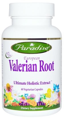 Paradise Herbs, European Valerian Root, 60 Veggie Caps ,والمكملات الغذائية، والنوم، حشيشة الهر
