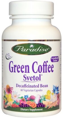 Paradise Herbs, Green Coffee, Svetol, 60 Veggie Caps ,والمكملات الغذائية، ومضادات الأكسدة، واستخراج حبوب البن الخضراء