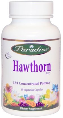 Paradise Herbs, Hawthorn Berry, 60 Veggie Caps ,الأعشاب، الزعرور
