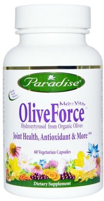 Paradise Herbs, Med Vita, OliveForce, 60 Veggie Caps ,الأعشاب، الزيتون، إكستراكت