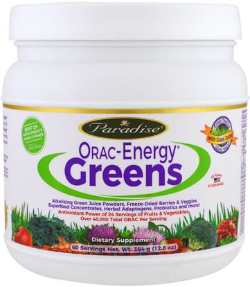 Paradise Herbs, ORAC-Energy Greens, 12.8 oz (364 g) ,المكملات الغذائية، سوبرفوودس، أوراك مضادات الأكسدة