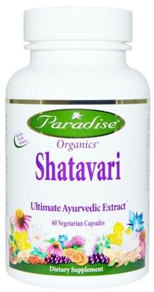 Paradise Herbs, Organics, Shatavari, 60 Veggie Caps ,الصحة، المرأة