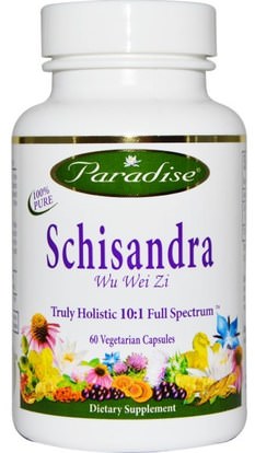 Paradise Herbs, Schisandra, 60 Veggie Caps ,الأعشاب، ششيزاندرا (سشيساندرا)