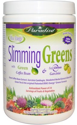Paradise Herbs, Slimming Greens, 6.4 oz (182 g) ,الصحة، النظام الغذائي، والمكملات الغذائية، سوبرفوودس، الخضر