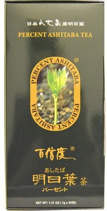 Percent Ashitaba, Percent Ashitaba Tea, 40 Tea Bags, 1.41 oz (1 g) Each ,الطعام، شاي الأعشاب