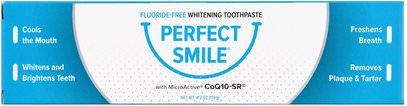 Perfect Smile, Fluoride-Free Whitening Toothpaste With CoQ10-SR, 4.2 oz (119 g) ,حمام، الجمال، شفهي، الأسنان، تهتم، معجون أسنان