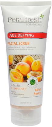 Petal Fresh, Age Defying Facial Scrub, Aloe & Apricot, 7 fl oz (200 ml) ,الجمال، العناية بالوجه، الجلد، منظفات الوجه