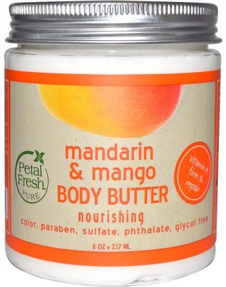 Petal Fresh, Body Butter, Nourishing, Mandarin & Mango, 8 oz (237 ml) ,والصحة، والجلد، والزبدة الجسم