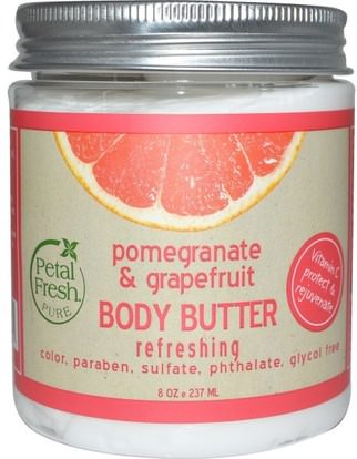 Petal Fresh, Body Butter, Refreshing, Pomegranate & Grapefruit, 8 oz (237 ml) ,والصحة، والجلد، والزبدة الجسم
