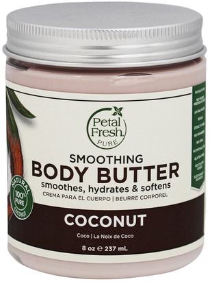 Petal Fresh, Body Butter, Ultra Moisturizing, Coconut, 8 oz (237 ml) ,والصحة، والجلد، والزبدة الجسم