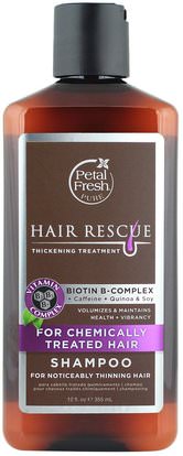 Petal Fresh, Hair Rescue, Thickening Treatment Shampoo, for Chemically Treated Hair, 12 fl oz (355 ml) ,حمام، الجمال، الشعر، فروة الرأس، الشامبو، مكيف