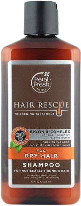 Petal Fresh, Hair Rescue, Thickening Treatment Shampoo, for Dry Hair, 12 fl oz (355 ml) ,حمام، الجمال، الشعر، فروة الرأس، الشامبو، مكيف