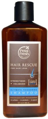 Petal Fresh, Hair Rescue, Ultimate Thickening Shampoo, Strengthens + Volumizes, 12 fl oz (355 ml) ,حمام، الجمال، الشعر، فروة الرأس، الشامبو، مكيف