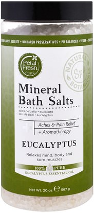 Petal Fresh, Mineral Bath Salts, Eucaplyptus, 20 oz (567 g) ,حمام، الجمال، أملاح الاستحمام