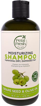 Petal Fresh, Pure, Age-Defying Shampoo, Grape Seed & Olive Oil, 16 fl oz (475 ml) ,حمام، الجمال، الشعر، فروة الرأس، الشامبو، مكيف