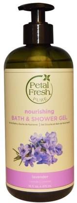 Petal Fresh, Pure, Bath & Shower Gel, Nourishing, Lavender, 16 fl oz (475 ml) ,حمام، الجمال، هلام الاستحمام