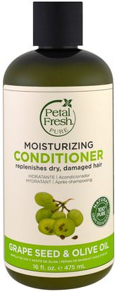 Petal Fresh, Pure, Moisturizing Conditioner, Grape Seed & Olive Oil, 16 fl oz (475 ml) ,حمام، الجمال، الشعر، فروة الرأس، الشامبو، مكيف، مكيفات