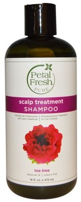 Petal Fresh, Pure, Shampoo, Scalp Treatment, Tea Tree, 16 fl oz (475 ml) ,حمام، الجمال، الشعر، فروة الرأس، الشامبو، مكيف