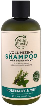 Petal Fresh, Pure, Volumizing Shampoo, Rosemary & Mint, 16 fl oz (475 ml) ,حمام، الجمال، الشعر، فروة الرأس، الشامبو، مكيف