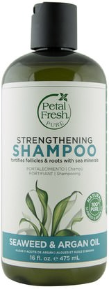 Petal Fresh, Strengthening Shampoo, Seaweed & Argan Oil, 16 fl oz (475 ml) ,حمام، الجمال، الشعر، فروة الرأس، الشامبو، مكيف