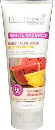Petal Fresh, White Radiance, Daily Facial Wash, Pineapple + Watermelon, 7 fl oz (200 ml) ,الجمال، العناية بالوجه، منظفات الوجه