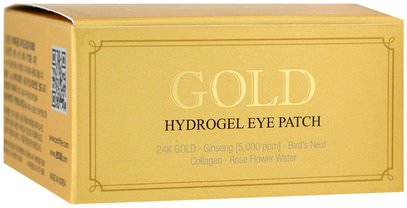 Petitfee, Gold Hydrogel Eye Patch, 60 Pieces ,الجمال، أقنعة الوجه، أقنعة الورقة، حمام