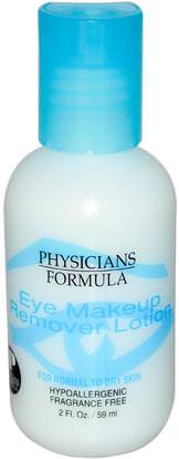 Physicians Formula, Inc., Eye Makeup Remover Lotion, 2 fl oz (59 ml) ,حمام، الجمال، مزيل ماكياج