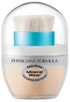 Physicians Formula, Inc., Mineral Wear, Mineral Airbrushing Loose Powder, Creamy Natural, SPF 30, 0.35 oz (10 g) ,حمام، الجمال، ماكياج، مسحوق مضغوط